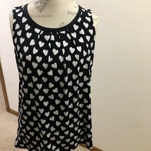 Hearts sleeveless blouse